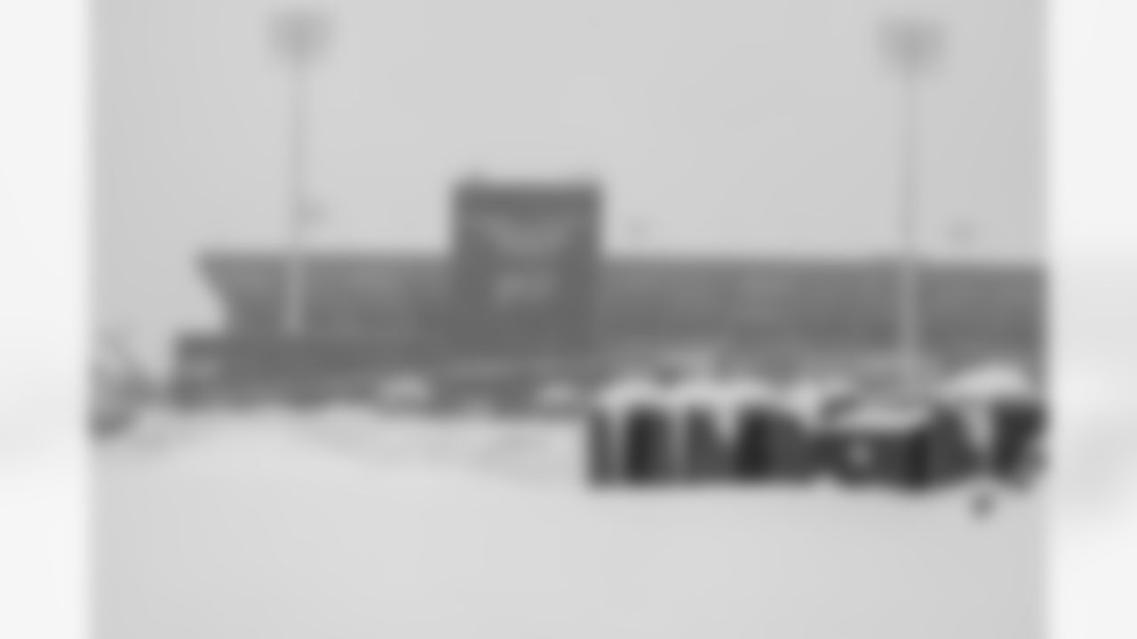 Snow removal at Highmark Stadium in preparation for a Divisional Round matchup against the Kansas City Chiefs, January 19, 2024.