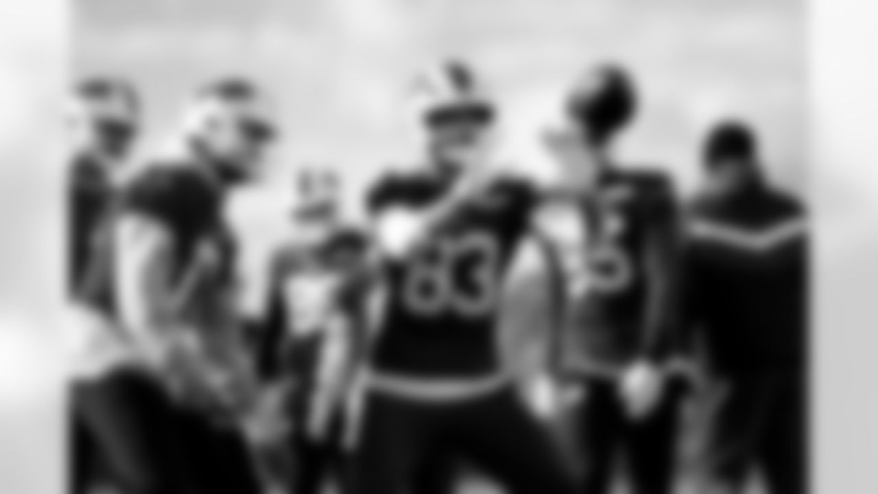 Keleki Latu (83), Josh Allen (17). Buffalo Bills Week 10 Practice, November 06, 2025 at Buffalo Bills Training Center.