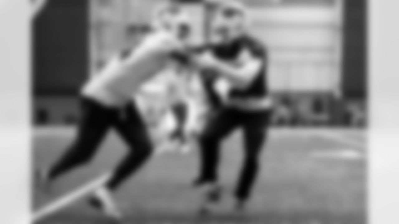 Tyrell Shavers (14), Sam Franklin Jr. (28). Buffalo Bills Wild Card Week Thursday Practice, January 08, 2026 at Buffalo Bills Training Center.