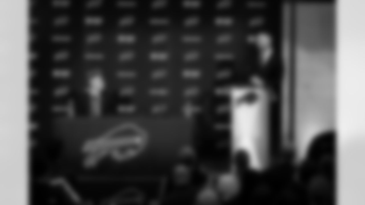 Joe Brady's Head Coach Introduction, January 29, 2026 at Buffalo Bills Training Center.