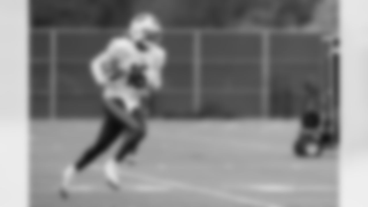 Elijah Moore (18). Buffalo Bills Training Camp, August 19, 2025 at Buffalo Bills Training Facility.