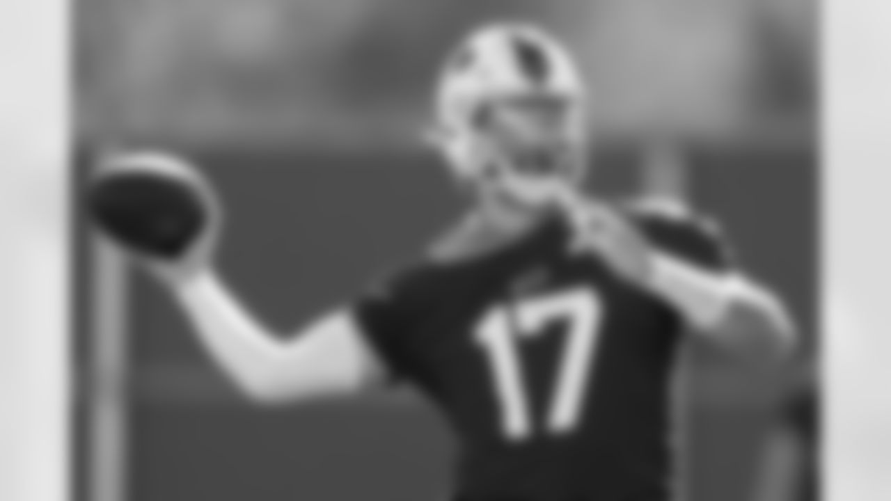 Josh Allen (17). Buffalo Bills Week 6 Practice, October 10, 2025 at Buffalo Bills Training Center.