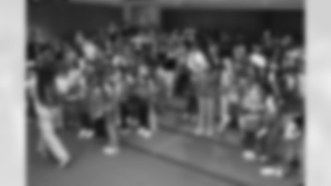 Billy Buffalo, DJ Milk, DJ Yes and Highmark host a Buffalo Bills pep rally for Heritage Heights Elementary students, November 14, 2025.