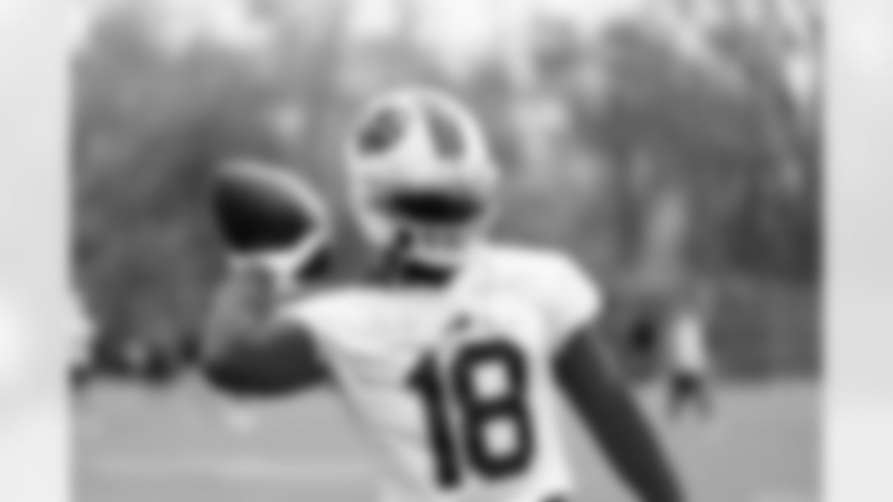 Elijah Moore (18). Buffalo Bills Week 8 Practice, October 24, 2025 at Buffalo Bills Training Center.