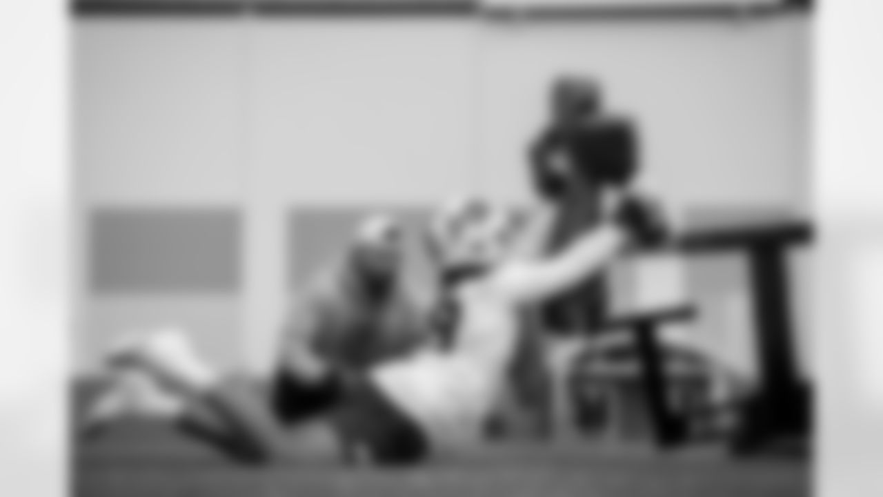 T.J. Sanders, Jason Rebrovich. Buffalo Bills Rookie Minicamp, May 09, 2025 at the Buffalo Bills Training Center.