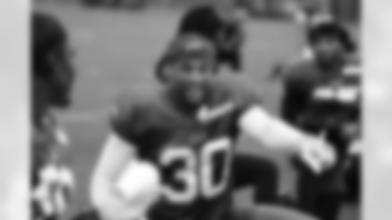 Wande Owens (30). Buffalo Bills Training Camp, August 20, 2025 at Buffalo Bills Training Facility.