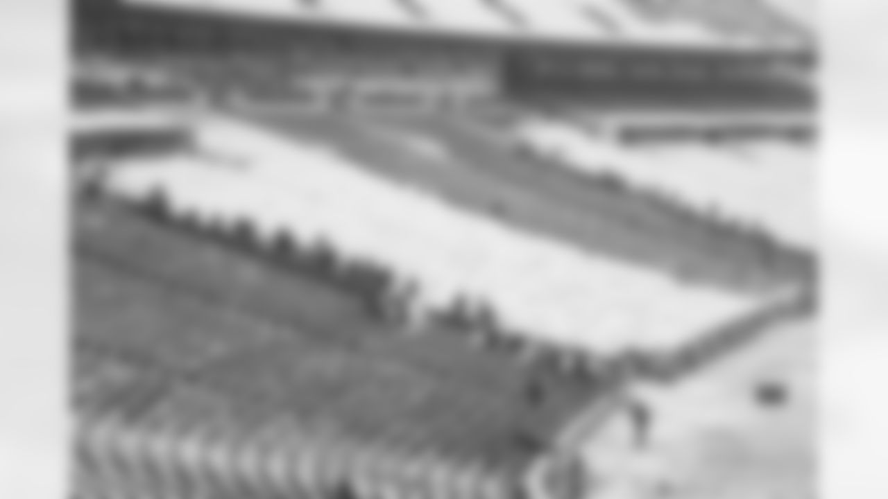 Snow removal at Highmark Stadium in preparation for a Divisional Round matchup against the Kansas City Chiefs, January 19, 2024.
