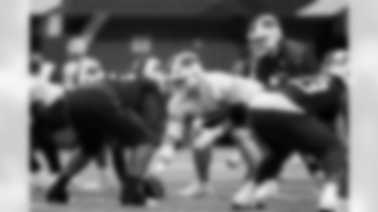 Connor McGovern (66), Josh Allen (17). Buffalo Bills Divisional Round Practice, January 14, 2026 at Buffalo Bills Training Center.