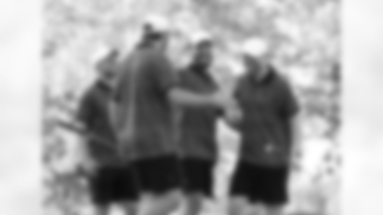 The team of Josh Allen, Mitch Trubisky, Shane Buechele and Joe Brady birdie the final to hole win the tournament. Buffalo Bills players and staff compete in the 4th Annual Buffalo Bills Scramble, May 21, 2024.