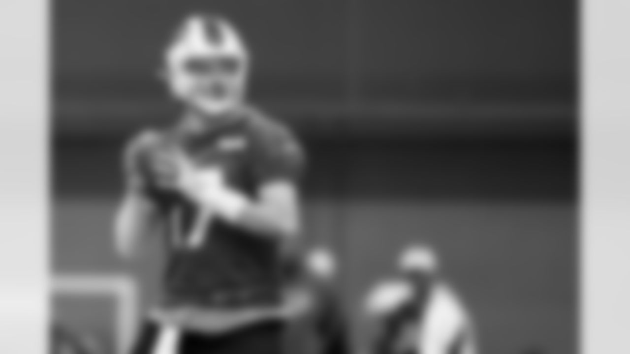 Josh Allen (17). Buffalo Bills Week 16 Practice, December 18, 2025 at Buffalo Bills Training Center.