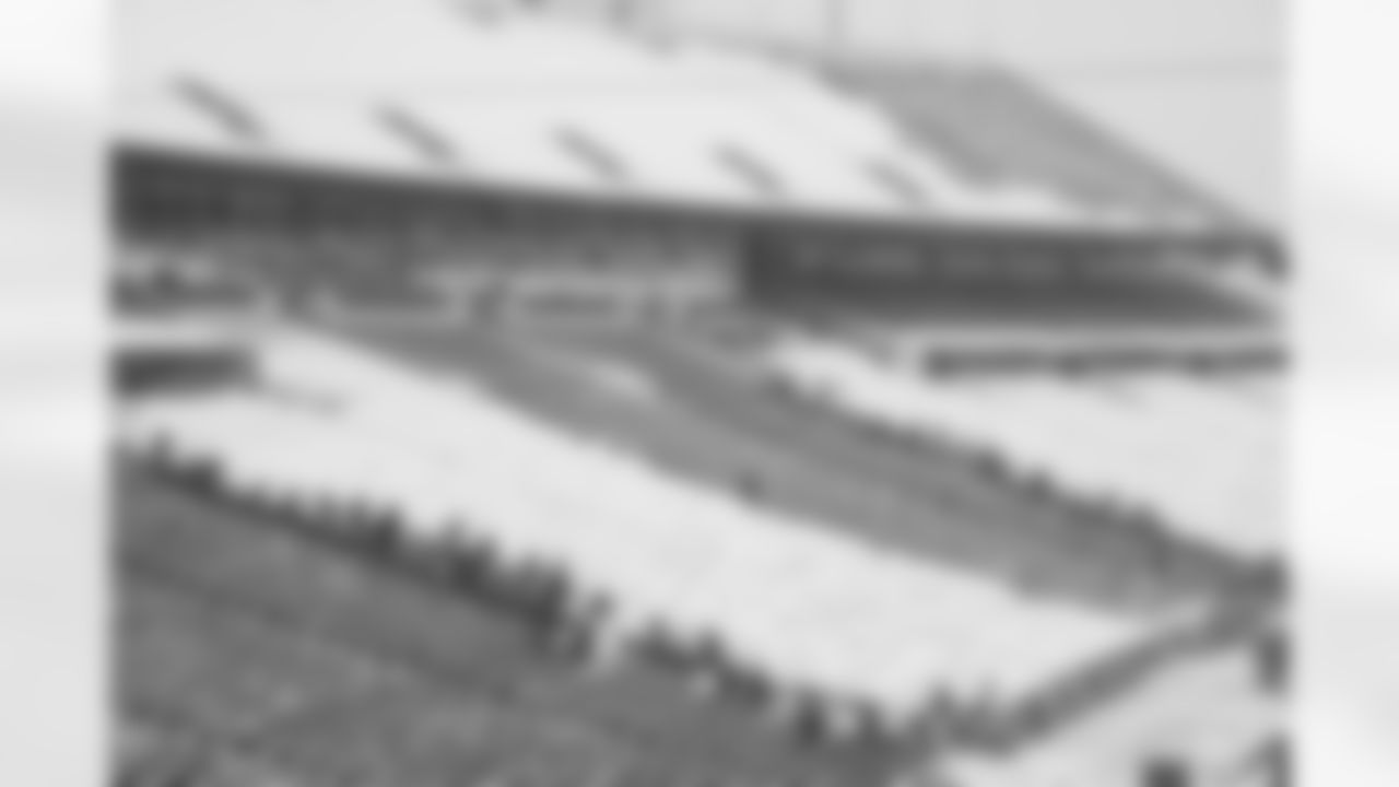 Snow removal at Highmark Stadium in preparation for a Divisional Round matchup against the Kansas City Chiefs, January 19, 2024.