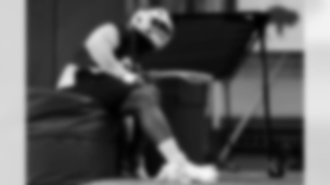 Larry Ogunjobi (99). Buffalo Bills Week 13 Practice, November 28, 2025 at Buffalo Bills Training Center.