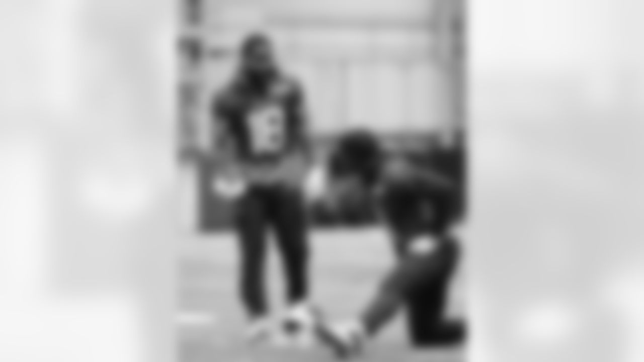 Elijah Moore (18), Curtis Samuel (1). Buffalo Bills Week 10 Practice, November 07, 2025 at the Buffalo Bills Training Center.