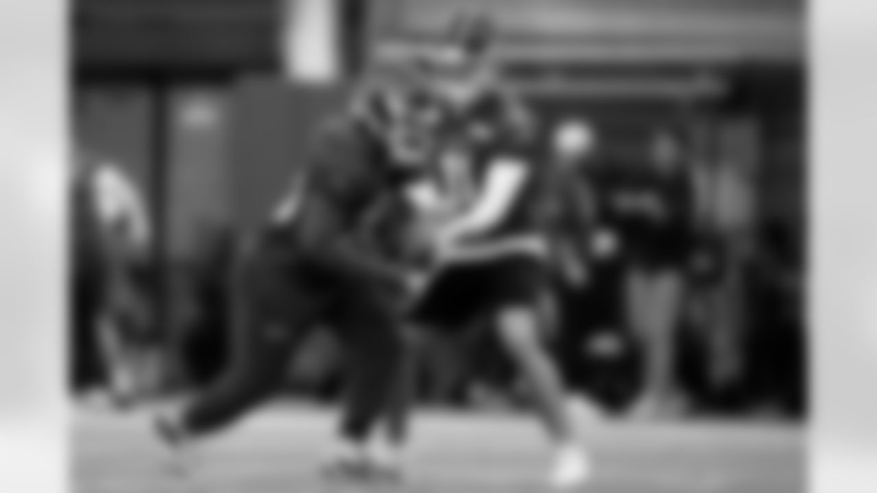 Mitchell Trubisky (11), Frank Gore Jr. (20). Buffalo Bills Week 18 practice, January 01, 2026 at Buffalo Bills Training Center.