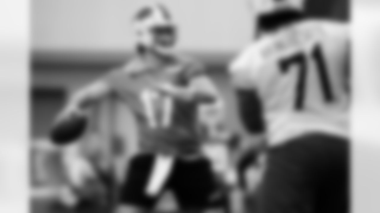 Josh Allen (17). Buffalo Bills Week 17 Practice, December 26, 2025 at Buffalo Bills Training Center.