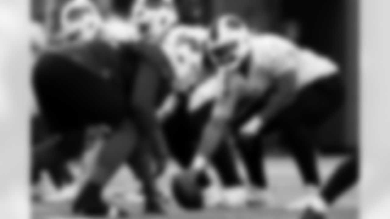 Sedrick Van Pran-Granger (62). Buffalo Bills Wild Card Week Thursday Practice, January 08, 2026 at Buffalo Bills Training Center.