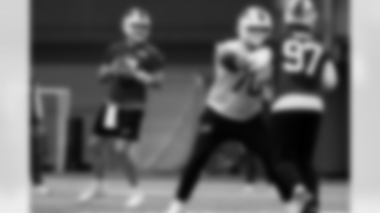 Josh Allen (17). Buffalo Bills Week 13 Practice, November 26, 2025 at Buffalo Bills Training Center.