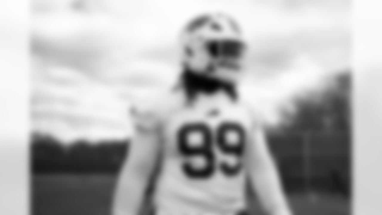 Larry Ogunjobi (99). Buffalo Bills Week 10 Practice, November 06, 2025 at Buffalo Bills Training Center.