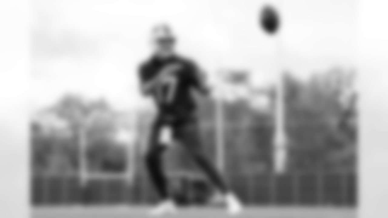 Josh Allen (17). Buffalo Bills Week 8 Practice, October 24, 2025 at Buffalo Bills Training Center.