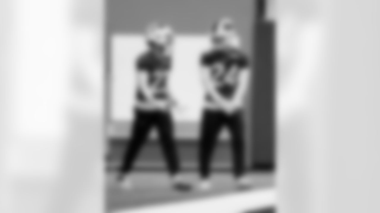 Dane Jackson (23), Cole Bishop (24). Buffalo Bills Week 16 Practice, December 18, 2025 at Buffalo Bills Training Center.