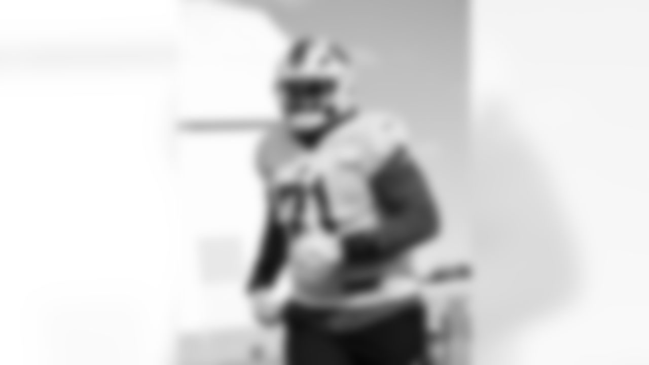 Tommy Akingbesote (71). Buffalo Bills Week 9 Practice, October 29, 2025 at the Buffalo Bills Training Center.