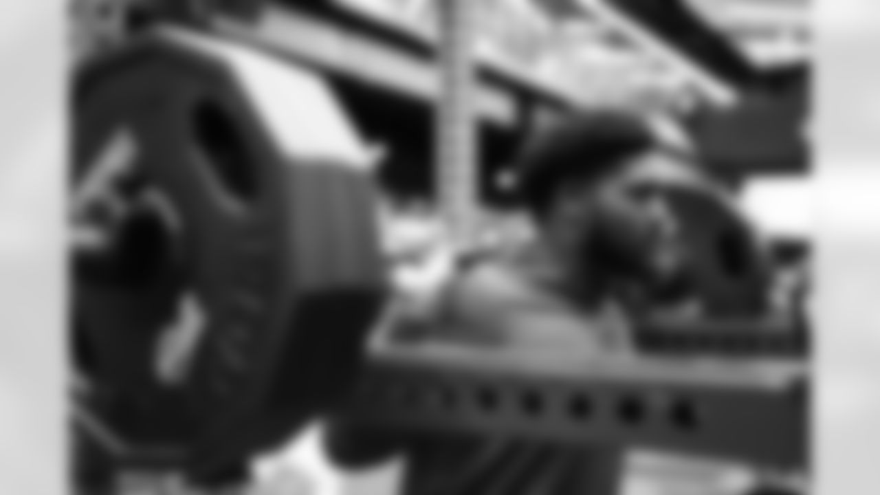 Reggie Gilliam. Buffalo Bills players train during Phase Two of voluntary off-season workouts, May 22, 2025 at the Buffalo Bills Training Center.