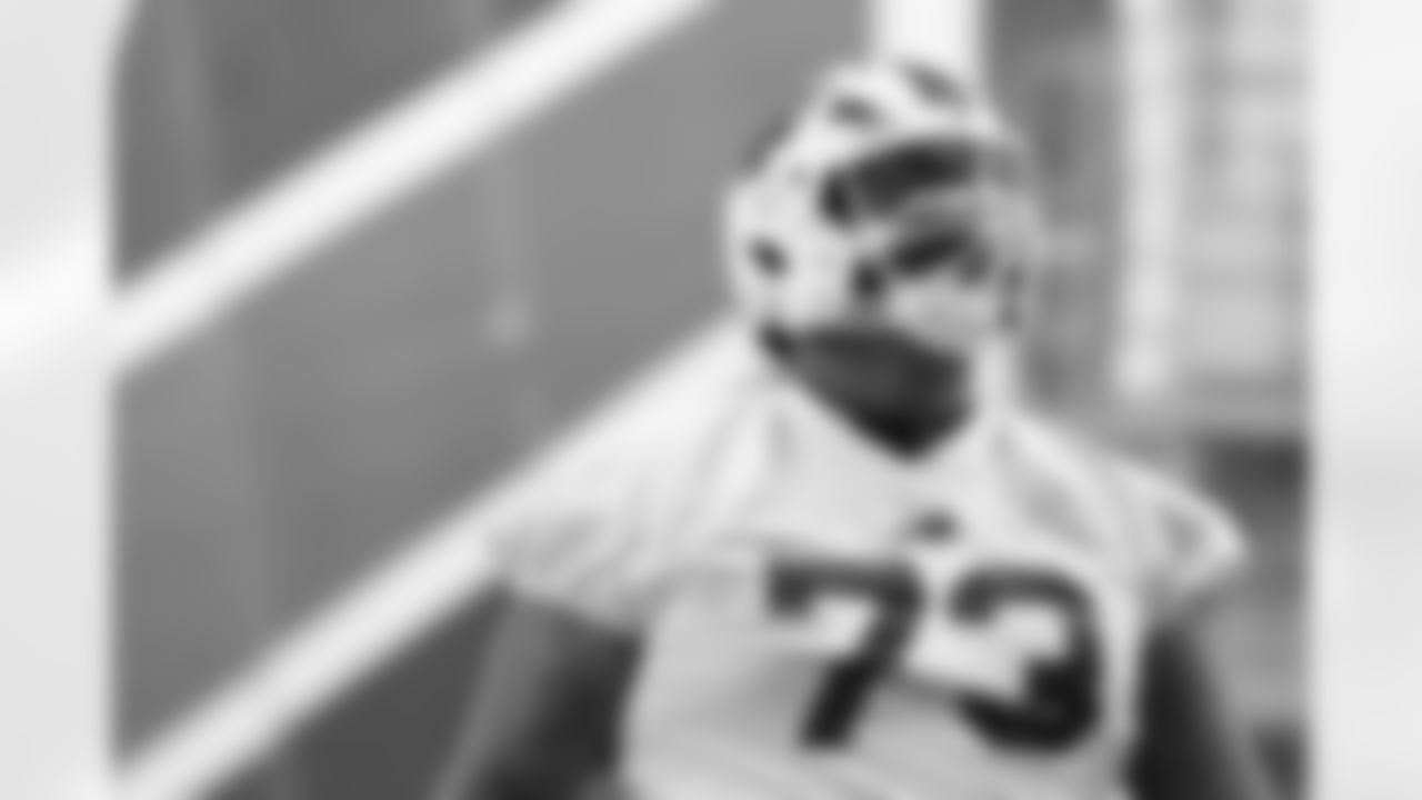 Dion Dawkins (73). Buffalo Bills Wild Card Week Friday Practice, January 09, 2026 at Buffalo Bills Training Center.