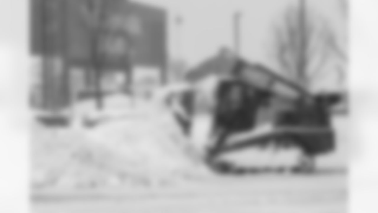 Snow removal at Highmark Stadium in preparation for a Divisional Round matchup against the Kansas City Chiefs, January 19, 2024.