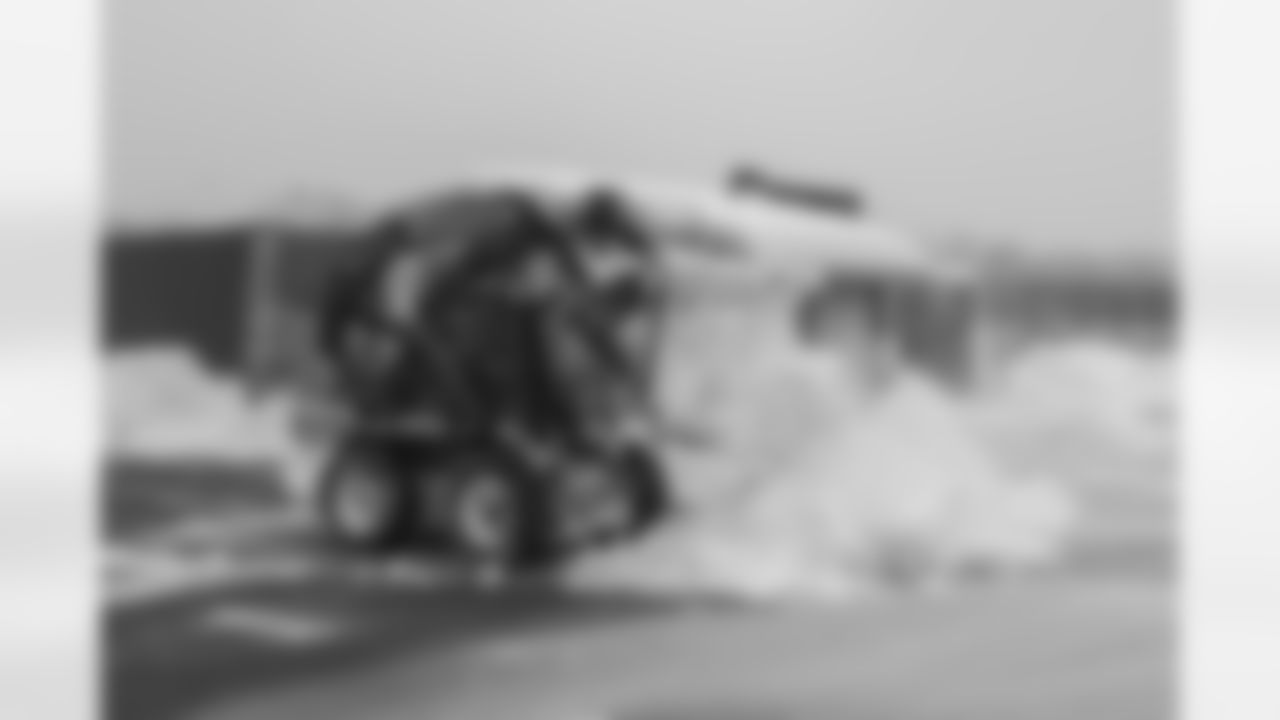 Snow removal at Highmark Stadium in preparation for a Divisional Round matchup against the Kansas City Chiefs, January 19, 2024.