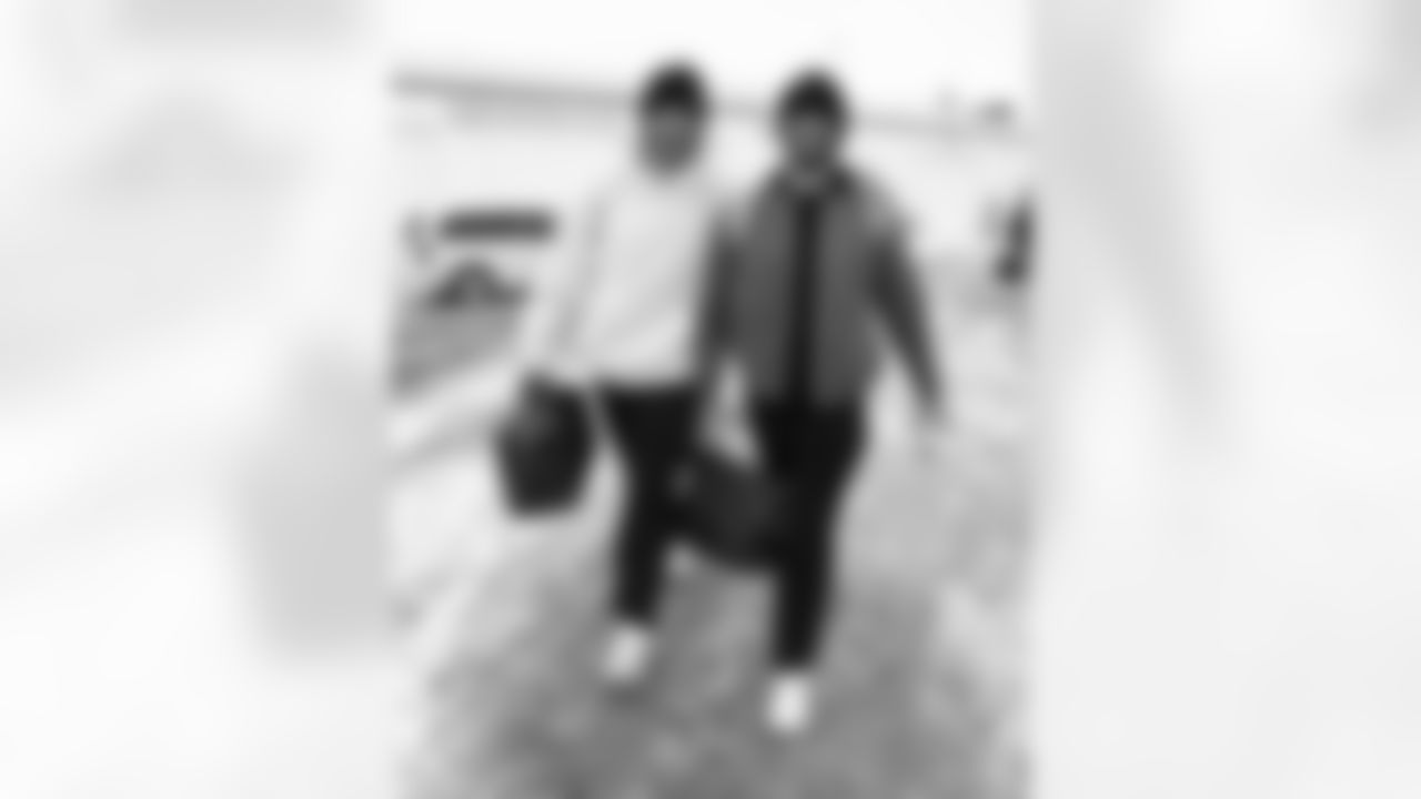 Josh Allen (17), Mitchell Trubisky (11). Buffalo Bills travel to Foxborough, December 13, 2025 at Buffalo Niagara International Airport.