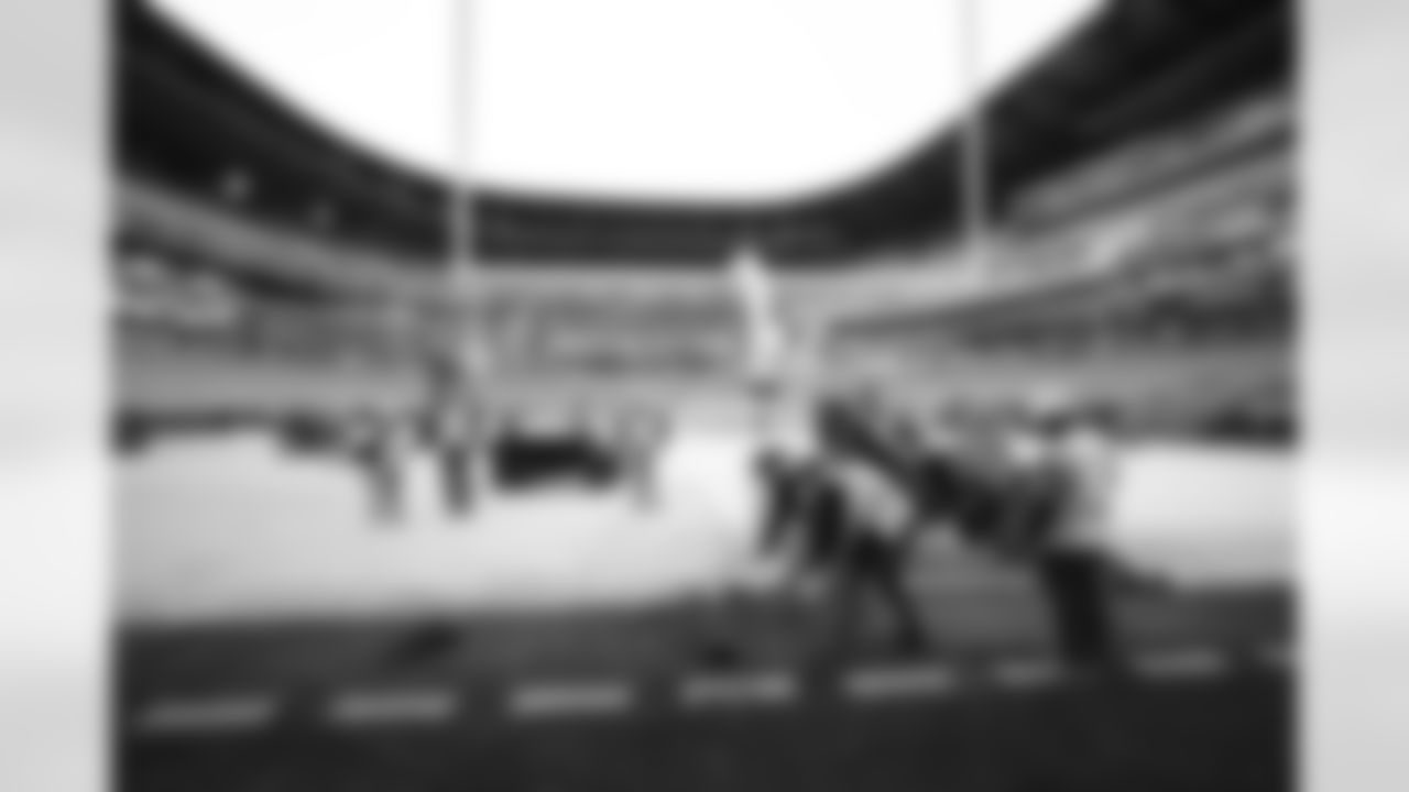 Crews lay the first sod at New Highmark Stadium, October 07, 2025.