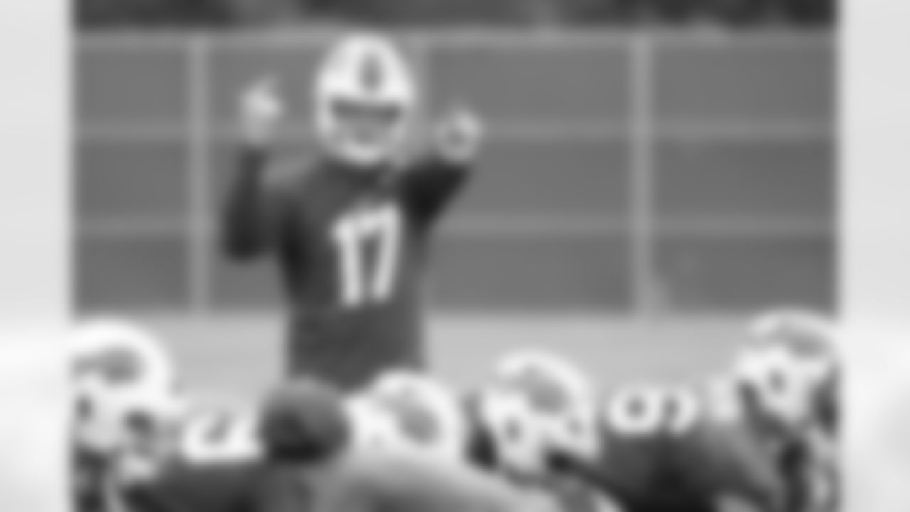 Josh Allen (17). Buffalo Bills OTA workouts, May 27, 2025 at the Buffalo Bills Training Center.