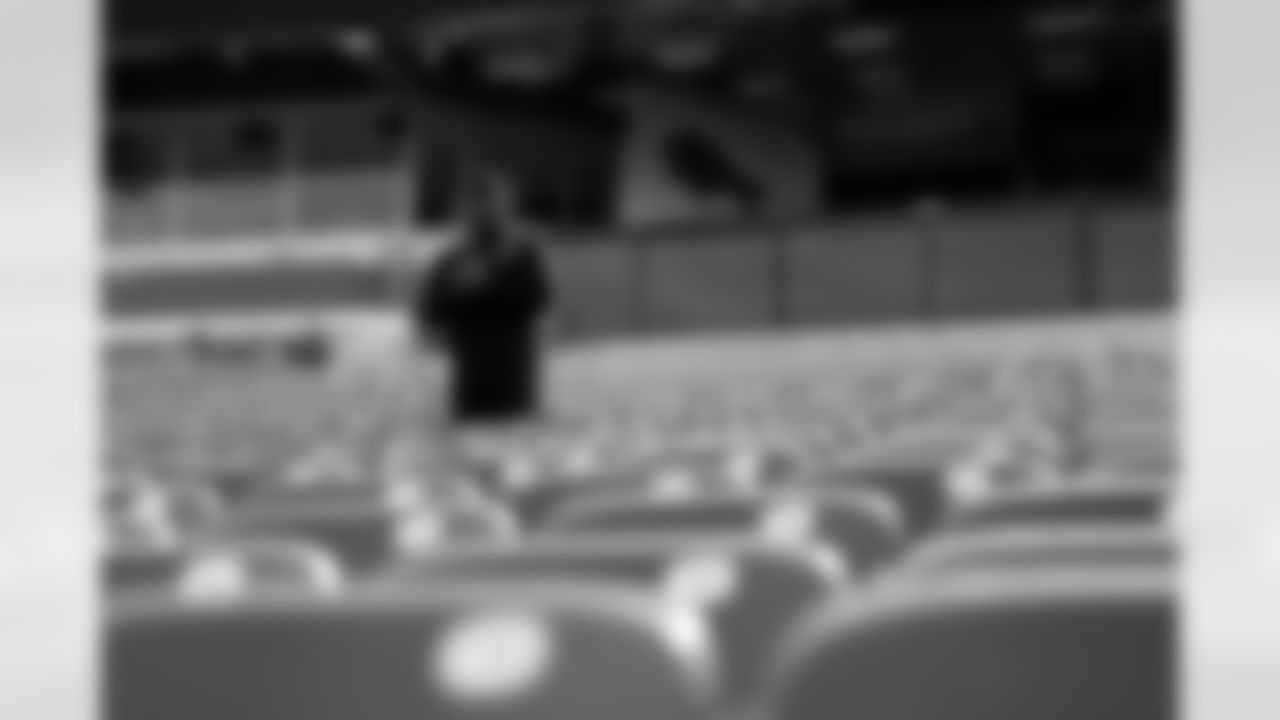 Behind-the-scenes from the Thurman Thomas video honoring the closing of Highmark Stadium, April 09, 2025.