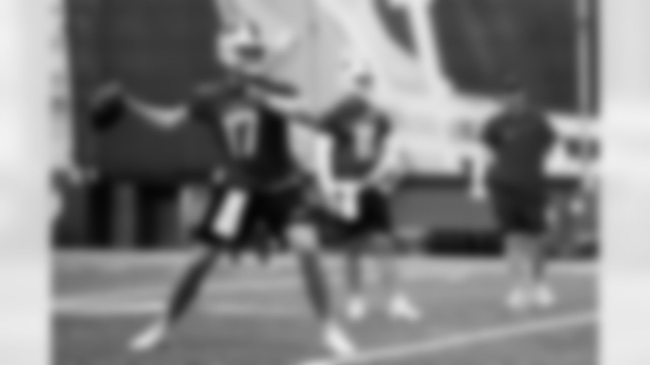 Josh Allen (17). Buffalo Bills Week 14 Practice, December 04, 2025 at Buffalo Bills Training Center.