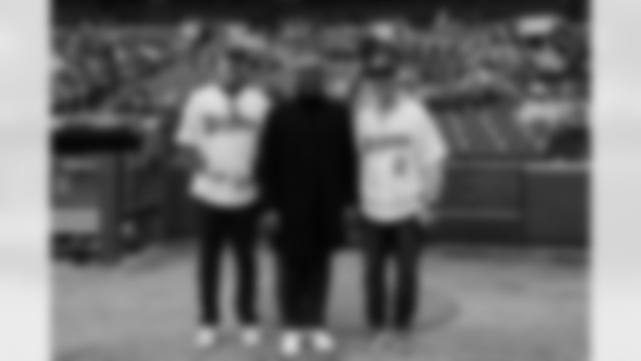 Brandon Beane throws the first ceremonial pitch prior to the Buffalo Bisons 2024 season-opener, March 29, 2024 at the Sahlen Field.