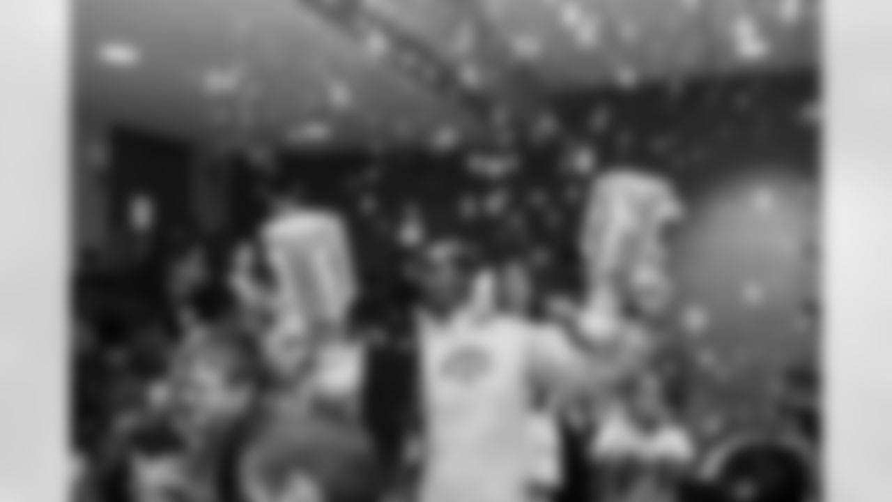 Billy Buffalo, DJ Milk, DJ Yes and Highmark host a Buffalo Bills pep rally for Heritage Heights Elementary students, November 14, 2025.