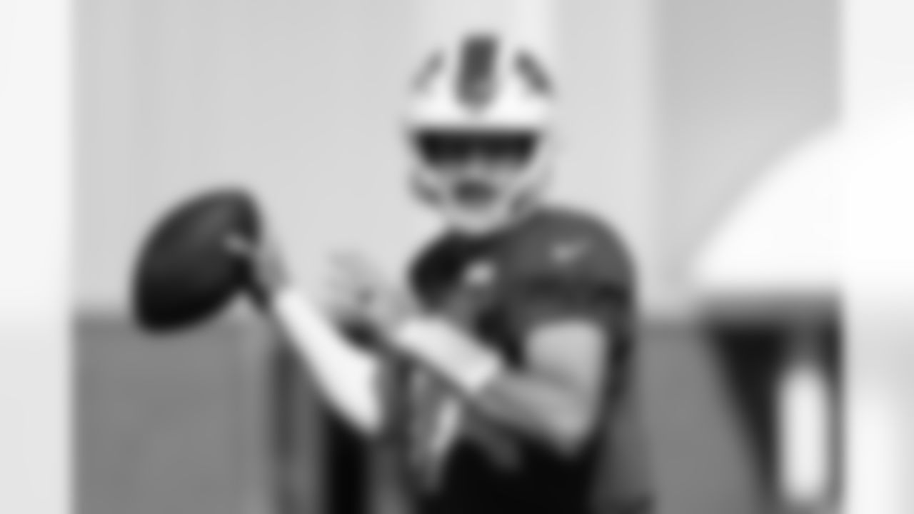 Josh Allen (17). Buffalo Bills Training Camp, August 27, 2025 at Buffalo Bills Training Facility.