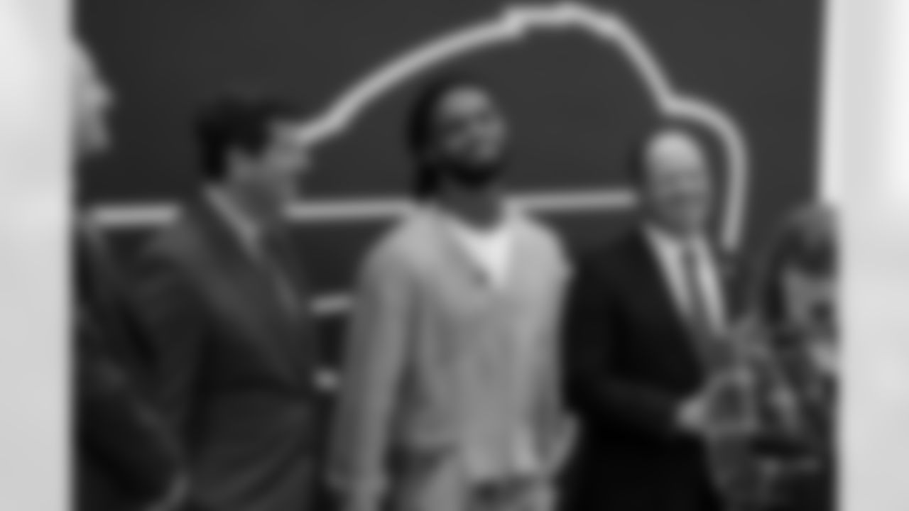 Damar Hamlin and U.S. Senate Majority Leader Chuck Schumer announce the HEARTS Act, December 09, 2024 at Cheektowaga Central High School.