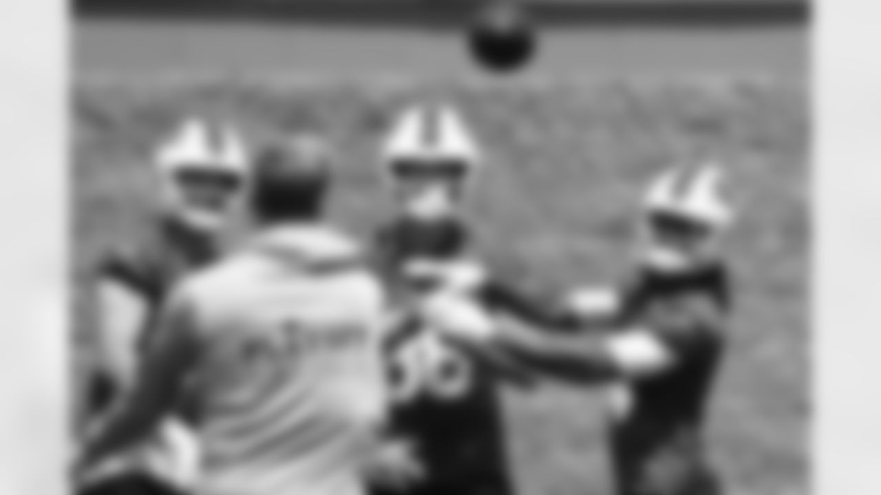 Dalton Kincaid (86), Dawson Knox (88), James Cook (4). Buffalo Bills Mandatory Minicamp, June 10, 2025 at the Buffalo Bills Training Center.