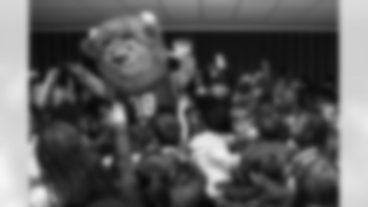 Billy Buffalo, DJ Milk, DJ Yes and Highmark host a Buffalo Bills pep rally for Heritage Heights Elementary students, November 14, 2025.