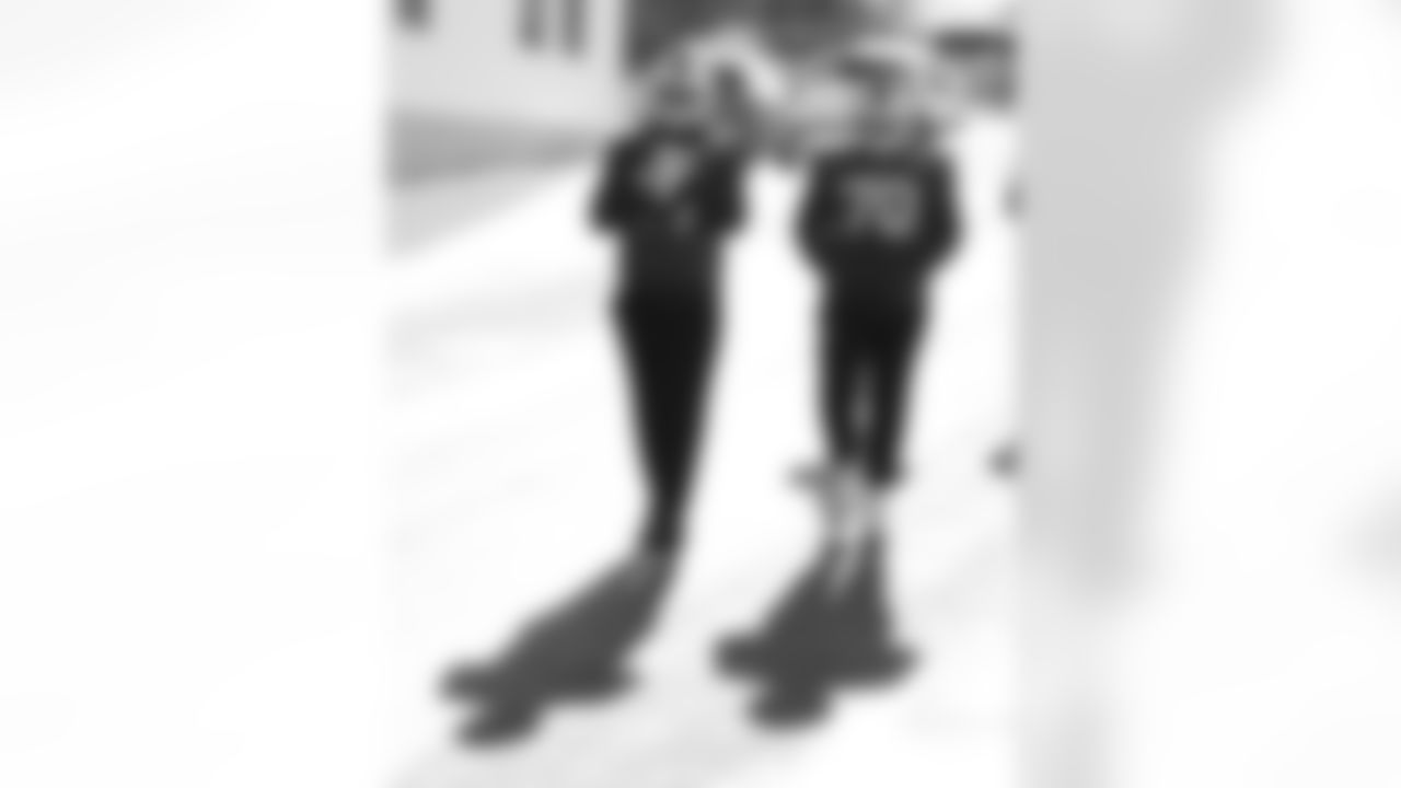 Chase Lundt (77), Alec Anderson (70). Buffalo Bills Week 14 Practice, December 05, 2025 at Highmark Stadium.