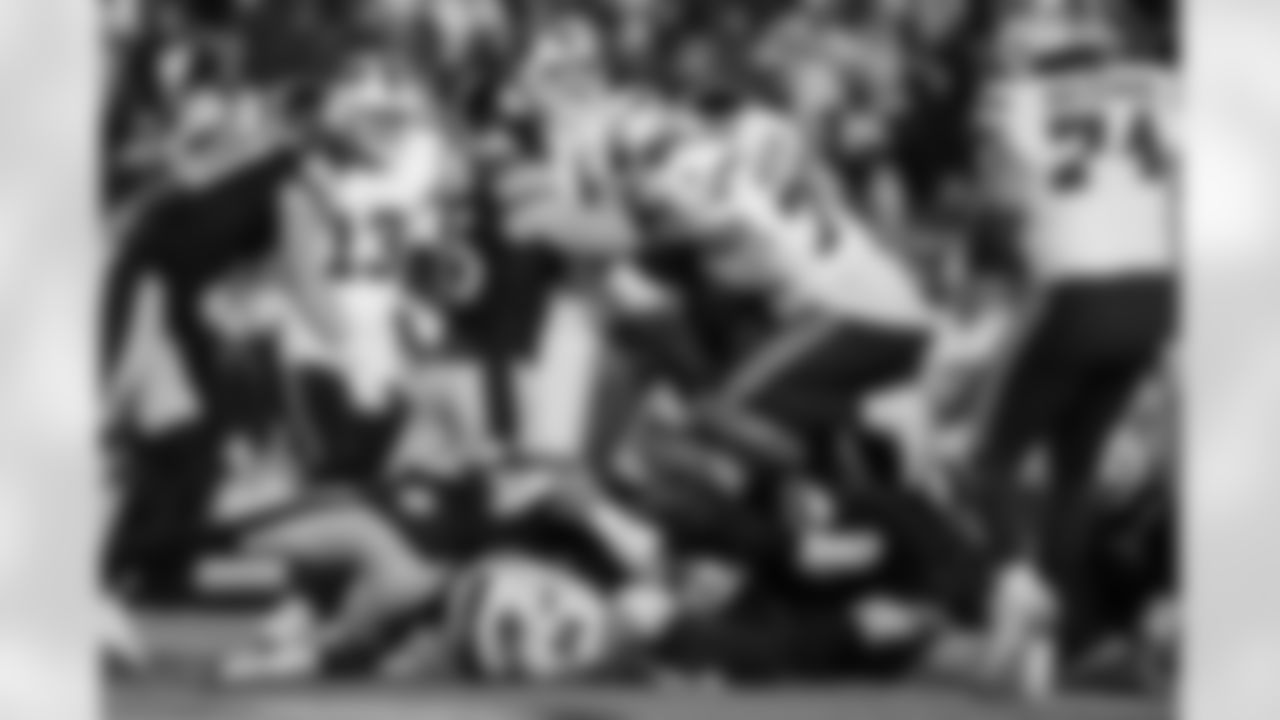 Josh Allen (17), Alec Anderson (70). Pittsburgh Steelers vs Buffalo Bills, Regular Season, November 30, 2025 at Acrisure Stadium.