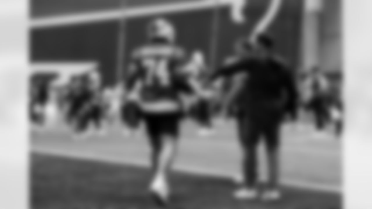 Ryan Van Demark (74). Buffalo Bills Week 17 Practice, December 26, 2025 at Buffalo Bills Training Center.