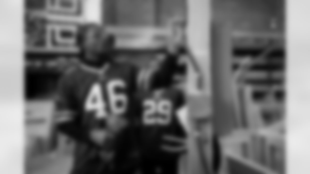 Ja'Marcus Ingram (46). Buffalo Bills Social Justice Committee Trade School Visit, October 07, 2025 at McKinley High School.