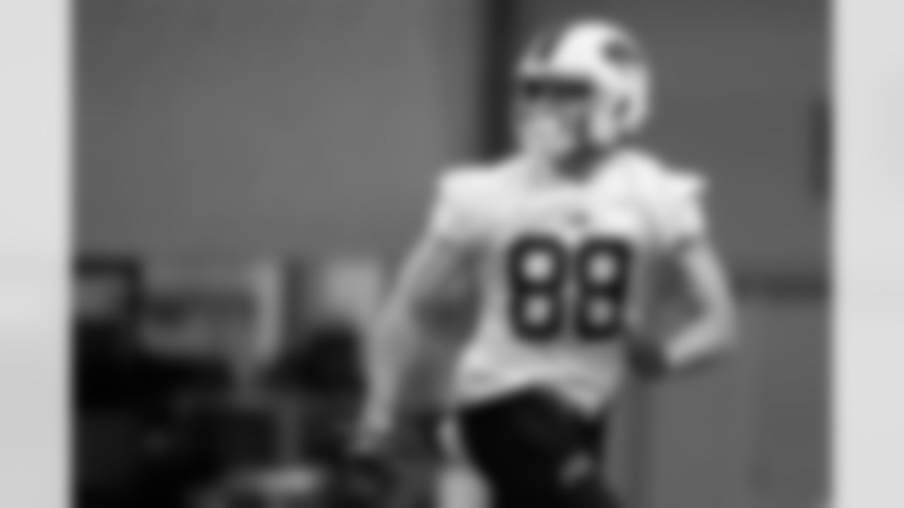 Dawson Knox (88). Buffalo Bills Week 6 Practice, October 11, 2025 at Buffalo Bills Training Center.