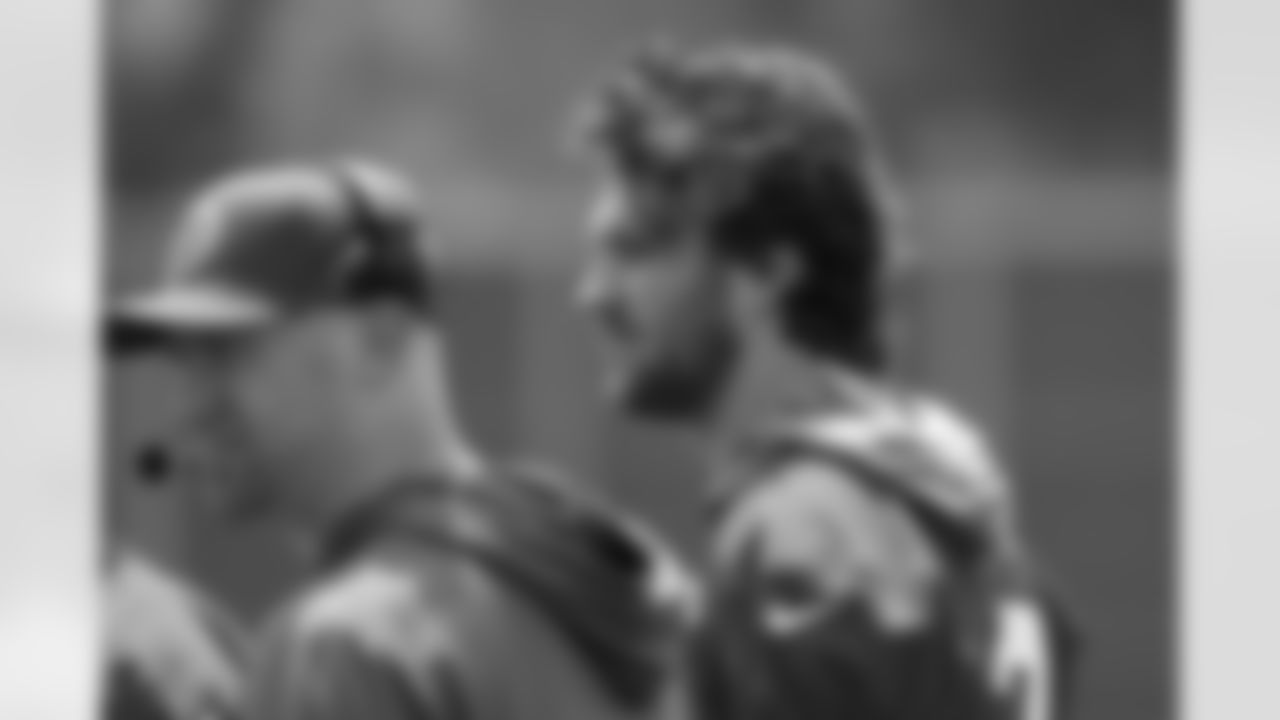 Joe Brady, Josh Allen (17). Buffalo Bills Mandatory Minicamp, June 11, 2025 at the Buffalo Bills Training Center.