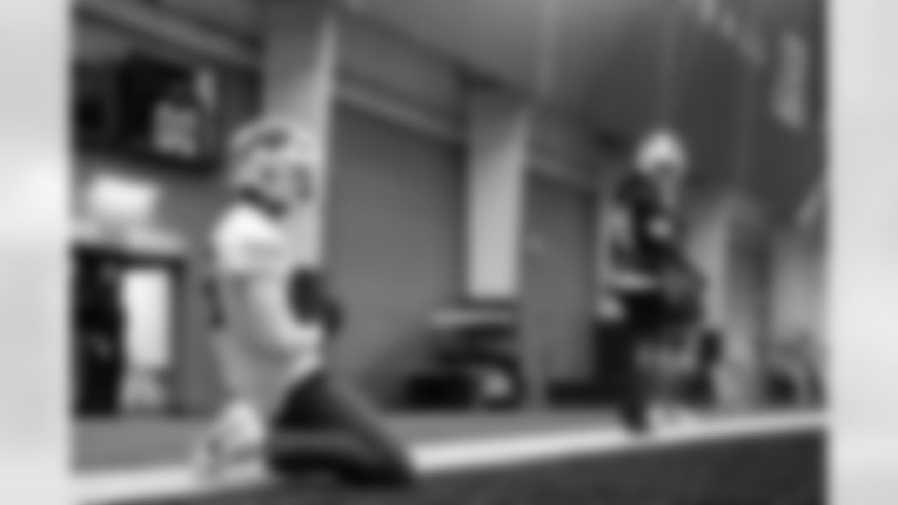 Keleki Latu (83). Buffalo Bills Week 15 Practice, December 12, 2025 at Buffalo Bills Training Center.