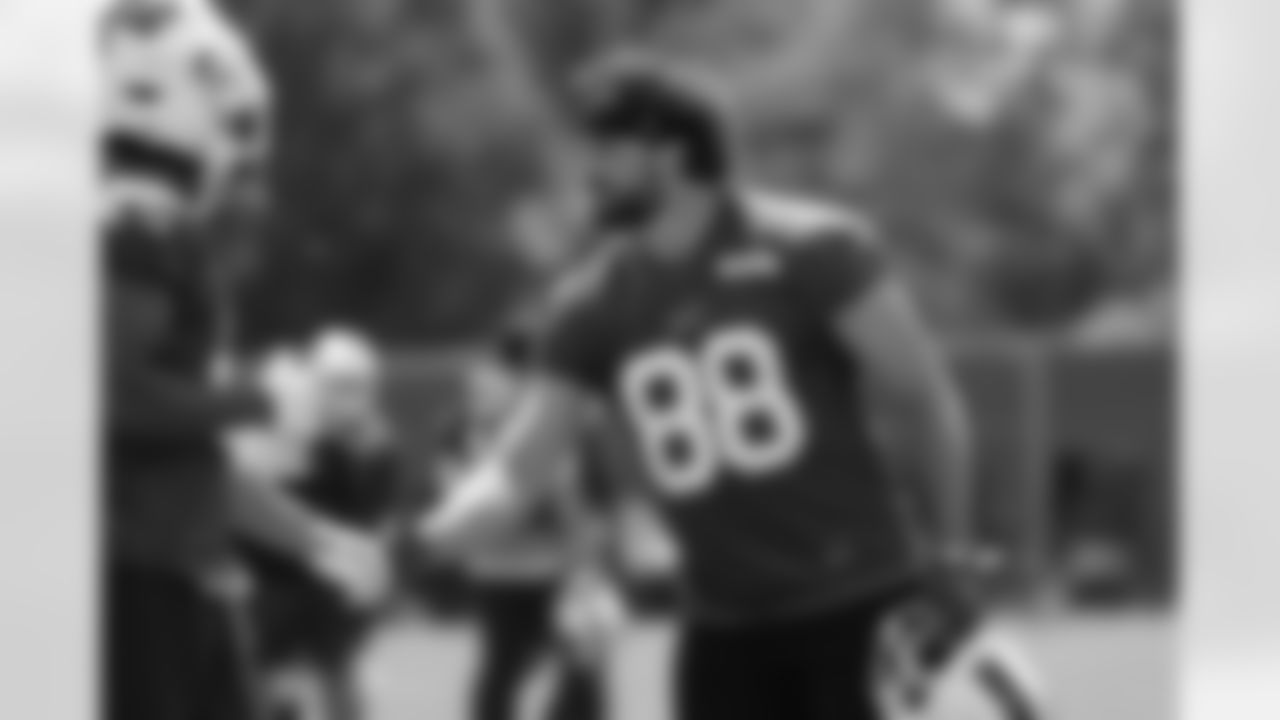 Dawson Knox (88). Buffalo Bills Mandatory Minicamp, June 10, 2025 at the Buffalo Bills Training Center.