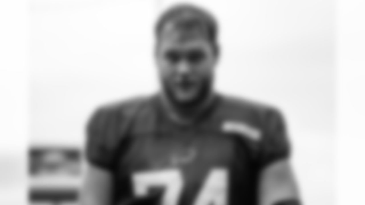 Ryan Van Demark (74). Buffalo Bills week 3 Saturday practice, September 21, 2024 at Highmark Stadium.