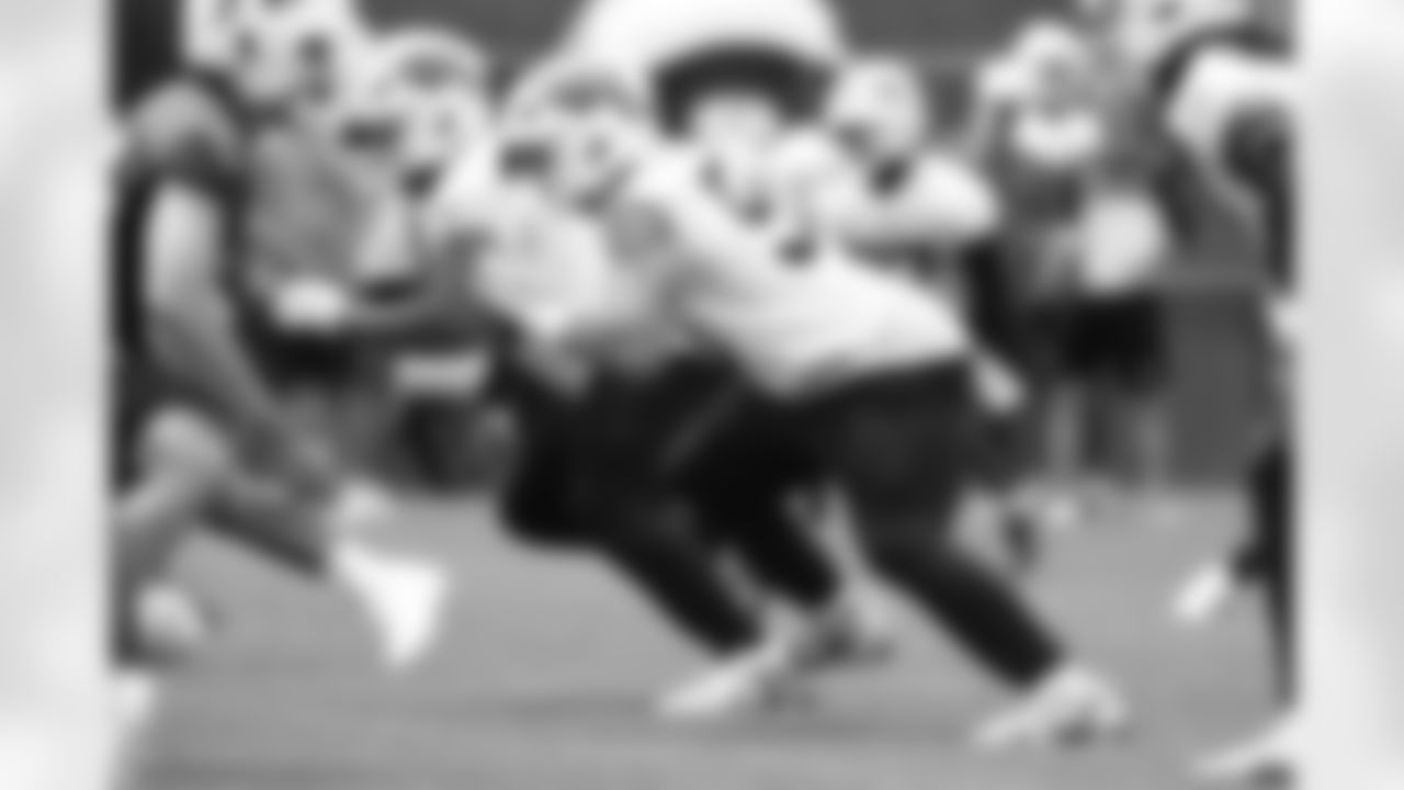 Michael Hoecht (55). Buffalo Bills OTA workouts, June 03, 2025 at the Buffalo Bills Training Center.